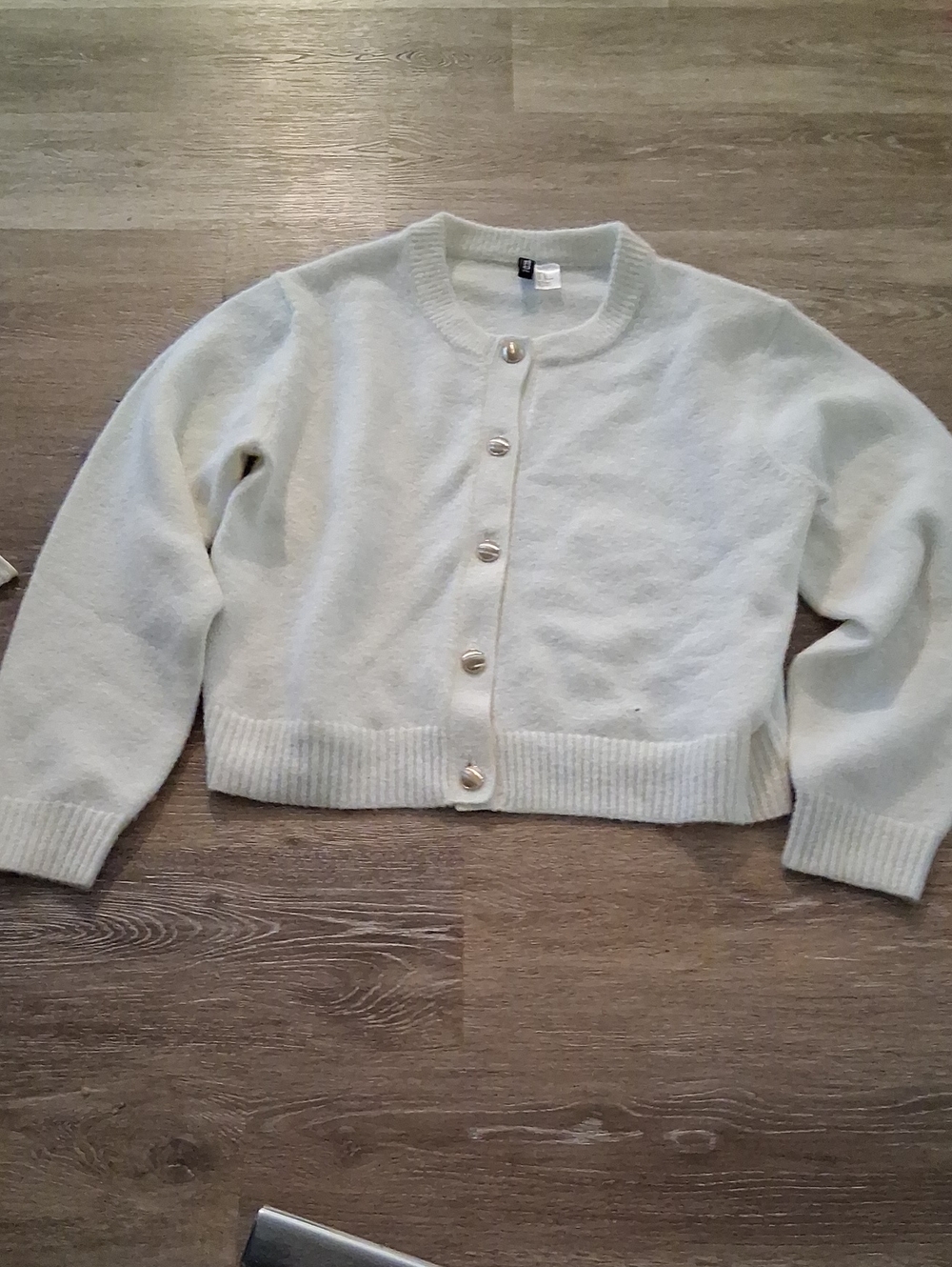 Divided Cream Button-Front Women's Cardigan